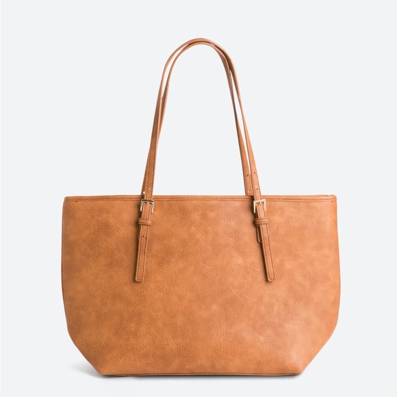 🔥URBAN EXPRESSIONS🔥ROBI CLASSIC WORK TOTE IN BROWN WITH ATTACHED WALLET NWT - Picture 3 of 3